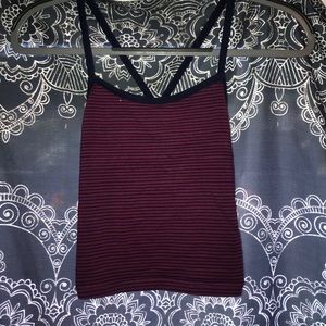 Maroon cropped tank top